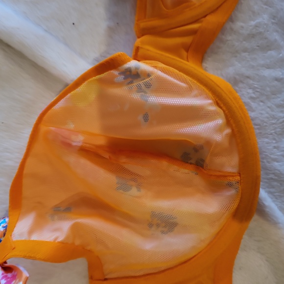 Savage x Fenty Orange Floral Unlined Bra - Picture 9 of 9